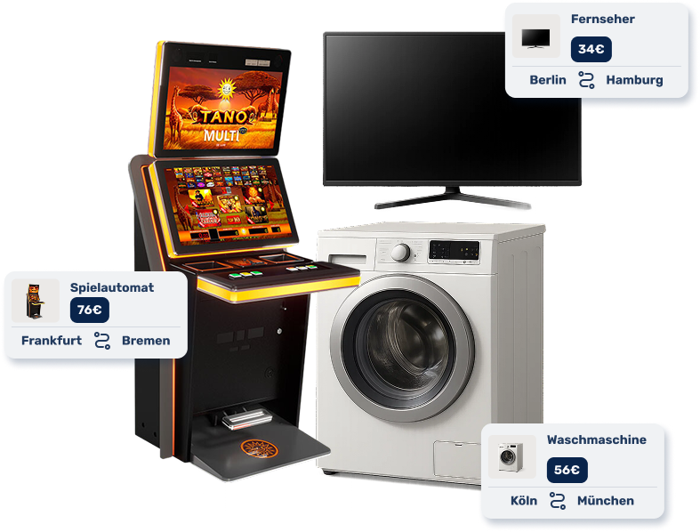 Electronics and household appliances ready for transport